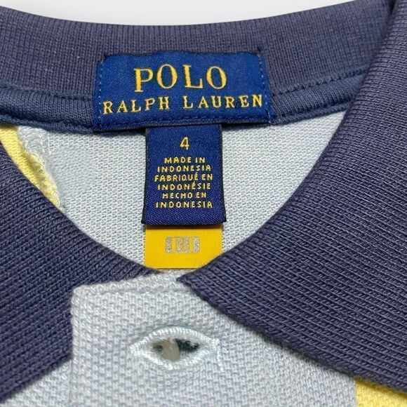 Polo Ralph Lauren Big Pony Color-block Cotton Mesh Polo Shirt Boys size 4 New - Picture 5 of 9
